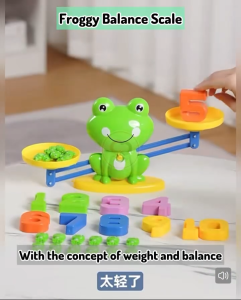 Frog Scale Childrens Educational Early Education Toy Digital Scale Toy Primary School Students Kindergarten