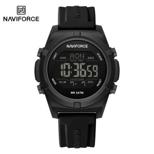 Naviforce | NAVIFORCE 2026 Watches For Men Clock Alarm Stopwatch 5ATM Waterproof LCD Dual Display Wristwatch Quartz Daily Casual Sport Watch