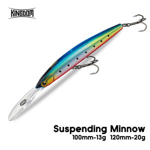 KINGDOM | Kingdom Suspending Minnow Fishing Lure 100mm 13g 120mm 20g Long Casing Artifical Swimbait Wobblers For Saltwater Bass Fishing