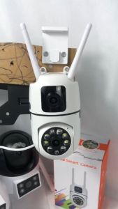 Kamera Dual CCTV 8MP 1080P IP66 Waterproof: Terhubung dengan V380Pro dan Berputar 360° Secara Otomatis Melacak Kamera Visual Anti Pencurian Rumah Malam Sambung ke HP V380 Pro Jarak Camera