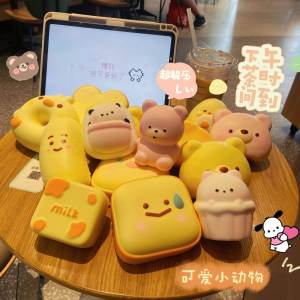 Squishy Realistic Soft Bouncy Slow Rebound Toy Creative Stress Relief Toy Roasted Rice Cake Toy for All Ages Boys And Girls