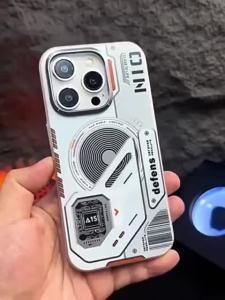 Ốp sạc không dây nam châm giáp mờ cho iPhone 16 15 14 13 Pro Max Ốp bảo vệ ống kính chống sốc