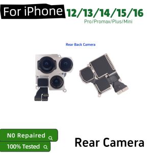 Authentic Rear Camera For iPhone 12 13 14 15 16 Pro Max Back Camera 13 Mini 14 15 Plus Parts Rear Main Lens Flex Cable Camera