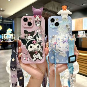 Blue Ribbon Dog Shaped Phone Case for iPhone 16 15 14 13 12 11promax Apple Xr Cartoon Kuroko Full Cover Anti-fall Soft Silicone