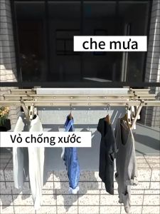 MIKI 3/4/5 Cực Giàn Phơi Thông Minh Gắn Tường Giàn Phơi Quần Áo Thích Hợp Căn Hộ Chung Cư Diện Tích Nhỏ