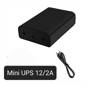 Mini ups 12/2a แบตเตอรี่กล่อง 12V UPS แหล่งจ่ายไฟสำหรับไฟ LED WIFI Router Universal DIY 3x18650