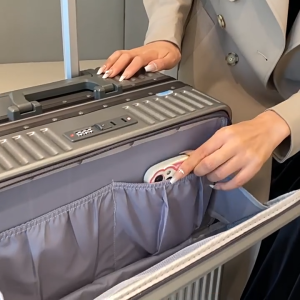 Luggage Bag Travel 20/24 INCH Front Opening Boarding Case USB Charging Suitcase Multifunctional Luggage 行李箱