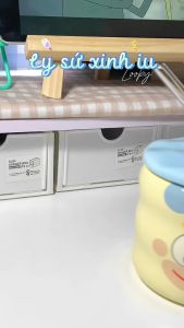 Cốc uống nước quà tặng cartoon biểu cảm bằng gốm kèm nắp ống hút thuỷ tinh sinh nhật kỷ niệm