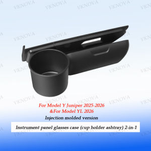 For Tesla Model Y/YL Juniper 2026 Dashboard Multi-functional Glasses Box Cup Holder Sunglasses Storage Box Interior Accessories