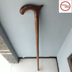tongkat jalan kayu kelor emas motif habib D58