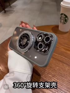 CASE GLITTER MAGNETIC BRACKET FOR IPHONE 15 15PRO 15PROMAX 14 14PRO 14PROMAX 13 13PRO 13PROMAX TRANSPARAN SHOCKPROOF COVER - AYFONE CASE AF-019