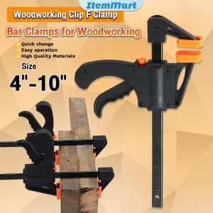 ItemMart 4/6/8/10/12 Inch Plastic F Clamp Bar Clamps for Woodworking Carpentry Home Improvement DIY