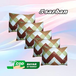 sarung bantal isi 5 / bahan adem tidak luntur / 5 sarban