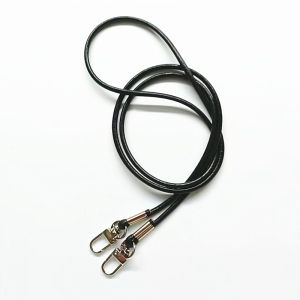 สร้อยคอหนังวัวหนา 4 มม. ทำมือ กระเป๋าโทรศัพท์มือถือแบบสะพายข้าง ห้อยคอ 2 หัวเข็มขัด โซ่หนัง โซ่แฟชั่น เครื่องประดับ