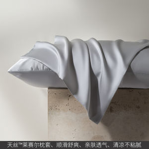 Luxurious Silk Pillowcases Pair Sliver Smooth Summer Single Person Cool Feeling Inner Pillowcase 48cmx74cm Lyocell Fiber