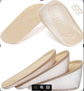 2PCS Gel Silicone Heightened Insole for Men and Women with Uneven Legs Adjustable Orthopedic Heel Lifter for Heel Pain and Leg Length Differences Heel Wedge Support