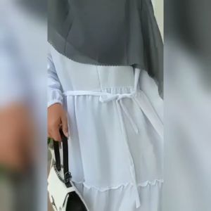 Gamis Vanesa Polos Susun Itycrepe | Dress Dayli Wanita Basic Kondangan