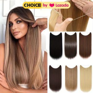 ผมยาวพีชตรง 60cm PS ประเภทตรง แมตต์ ทนความร้อน นุ่ม เหมาะสำหรับทุกโอกาส