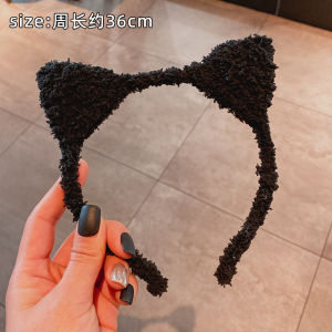 เครื่องประดับผมหูแมวหวานสำหรับผู้หญิง ไม่ขัดผม ทรงสูง สไตล์ใหม่ 2024 ฤดูใบไม้ร่วง เครื่องประดับผมแฟชั่นที่สวมใส่สบาย