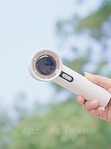 พัดลมไอเย็นไฟฟ้าแบบพกพา พัดลมมือถือ 100 ระดับลมแรงพัดลมไร้ใบพัดแบบพกพาแบบชาร์จไฟได้ด้วย