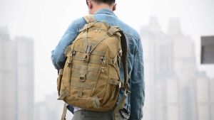 🇹🇭🔥2025มาใหม่.แบรนด์แท้🔥กระเป๋าเป้สำหรับการเดินทางกลางแจ้ง  กระเป๋าทหารกระเป๋าเป้กระเป๋าสะพายหลังกีฬาสามารถแขวนเอวกระเป๋า ประมาณ 25Lแบริ่งประมาณ 15 กก