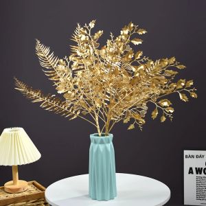Vàng Lá Bạch Đàn Nhân Tạo Vật Có 66-95Cm Bạch Quả Lòng Bàn Tay Giả Hoa Tiệc Cưới Nhà Cắm Hoa Trang Trí Nhựa Lá