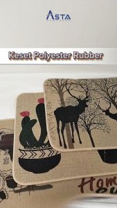 Keset Kaki Anti Slip Serap Air Polyester Rubber Tebal 40 x 60 cm
