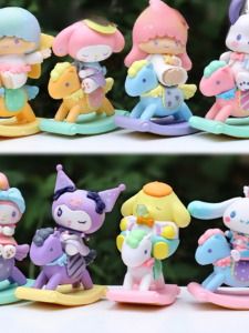 Riding Horse Series Clow M Cinnamoroll Babycinnamoroll Hand-Made Girly Heart Blind Box Desktop Decoration Cute Doll Girl Gift