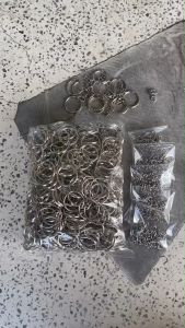 พวงกุญแจมีโซ่(Set 50/100 ตัว) ขนาดห่วง25MM พร้อมห่วงปลายกลม สำหรับทำพวงกุญแจ DIY