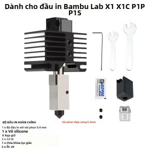 begrint | Bộ Lắp Ráp Hotend Bằng Thép Tôi Cứng Nâng Cấp Cho Máy In 3D Bambu Lab X1 X1C P1P P1S - Chọn Kích Thước Đầu Phun 0.2/0.4/0.6/0.8mm