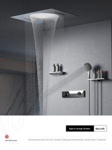 DXD | Waterfall Ceiling Mounted Thermostatic Shower Set