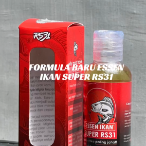 RS31 Essen Ikan Super - Secret Strike Essence Pancing Aroma Gurih & Wangi Untuk Ikan Mas Lele Tombro Bawal Nila Bandeng Patin Belanak Belut Sidat Baramundi Kakap. Essen Jahat Untuk Galapung Galatama Indukan.