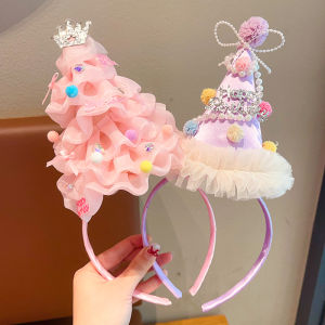Princess Birthday Party Girls Crown Headband Decorative Cake Topper Childrens Year Old Girls Headwear Korean Style