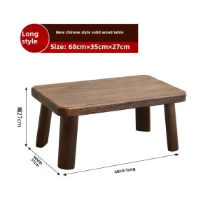 Solid Wood Short Tea Table Tatami Small Coffee Table Bay Window Small Table Bedroom Sitting Floor For Home Japanese Kang Table Paulownia Table