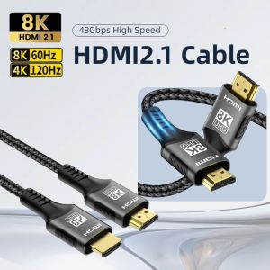 8K HDMI 2.1 Cable 48Gbps Ultra High-Speed 60Hz 120Hz HDMI 2.1 Cable Compatible for PC PS5 TV and Projector