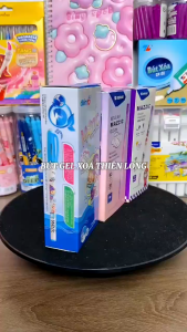 Set 5 bút gel xóa được Mazzic ngòi 0.5mm E006 có gôm tẩy chuyên dụng trên thân Thiên Long GELE-006