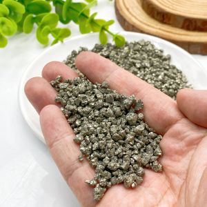 50g/100g Random High Quality 1-5mm Pyrite chips Decoration Natural Crystal Raw Stone Birthday gift Scene decoration.