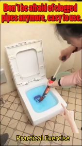 Toilet Plunger Set Air Drain Blaster Sink Plunger Drain Clog Remover Tool High Pressure Drain Blaster Gun Powerful Toilet Plunger for Sink Toilets Bathroom Shower Kitchen Clogged Pipe  Suction Labor Save