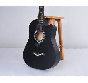 Đàn Guitar Woim Acoustic Dây Sắt Dáng Khuyết Màu Gỗ Tự Nhiên Size 40 Inch Có Ty Chỉnh Cần.