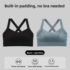 Miiow | High Intensity Sports Bra Womens Fitness Running Anti Shake Gathered Prevent Sagging Yoga Comfortable Soft Nylon Bralette