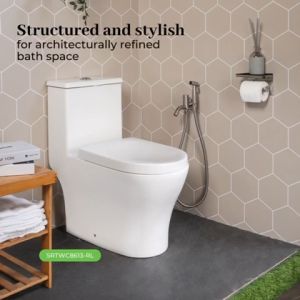 SORENTO SRTWC8613-RL ONE PIECE WATER CLOSET WASHDOWN WITH RIMLESS COME WITH UF TOILET BOWL SEAT COVER