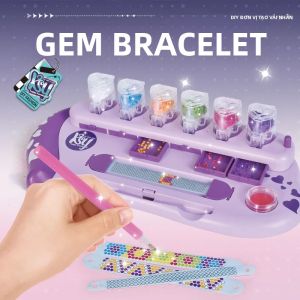 Bộ Đồ Chơi Làm Vòng Tay Kim Cương Tự Làm Cho Trẻ Em Đồ Chơi Làm Thủ Công Sáng Tạo Với Hạt Giấy Cầu Vồng Quà Tặng Cho Bé Gái Trang Trí Nhà Cửa Hóa Trang