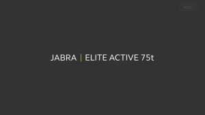 Jabra Elite 75T True Wireless Headphones Tight Bass Built-in Microphone. Movement In-Ear Waterproof Bluetooth Earphones for IOS/Android Active Noise Canceling Bluetooth Earbuds