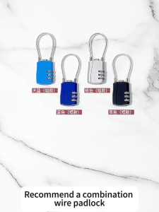 Flexible Steel Cable Helmet Lock 3-Digit Password Padlock Metal Code Lock Luggage Lock