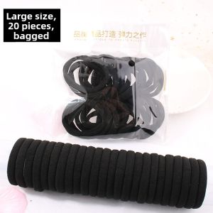 Simple Black Hair Ties Womens High Elasticity Durable Hair Bands Thin Rubber Bands Korean Style Fashion Accessories