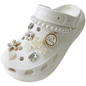 Phụ Kiện Trang Trí Giày Crocs Pearl Chain High-End Sensation Small Fragrance Style DIY Accessory Decorative Shoe Flower