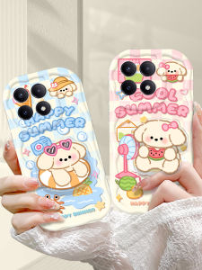 Creative Silicone Phone Case for Xiaomi Redmi K70 with Bracelet Male Female Version Cream Pattern Summer Protective Cover