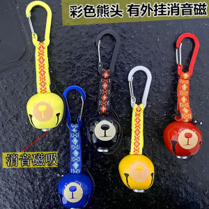 Đàn Gõ Chuông Màu Sắc Đầu Gấu Ngoài Trời Cho Cắm Trại Leo Núi Đeo Ba Lô Chuông Cảnh Báo Nhanh Đầu Gấu Giảm Tiếng Ồn Từ Tính