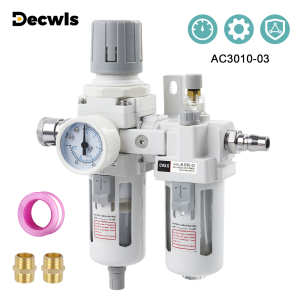 AC3010-03 Air Compressor Air Filter Regulator 3/8 High Pressure Resistance Oil Water Separator Semi-automatic Drainage Rugged