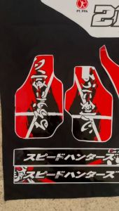 Decal CRF 150 L MOTIF SUPERMOTO HITAM PUTIH MERAH D-I2-431 I2-952